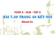 Bài 7.20 trang 40 Toán 6 Tập 2 Kết nối tri thức